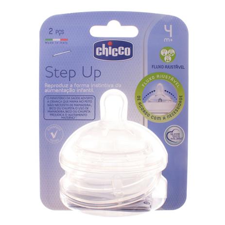 Bico Step Up Chicco Fluxo Ajustavel 4m+ 2Unidades Menor preço em Bico Step Up Chicco Fluxo Ajustavel 4m+ 2Unidades