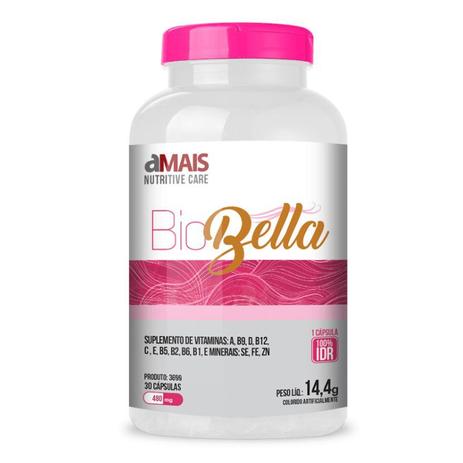 Bio Bella Suplemento para Cabelo e Unha 30 cápsulas 480mg - Chá Mais Menor preço em Bio Bella Suplemento para Cabelo e Unha 30 cápsulas 480mg - Chá Mais