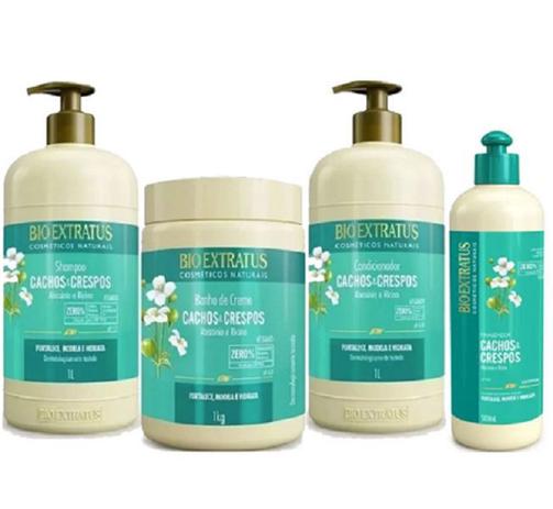 Bio Extratus Cachos e Crespos Shampoo+Condicionador+Banho de Creme 1Kg+Finalizador 500ml - Bioextratus Menor preço em Bio Extratus Cachos e Crespos Shampoo+Condicionador+Banho de Creme 1Kg+Finalizador 500ml - Bioextratus