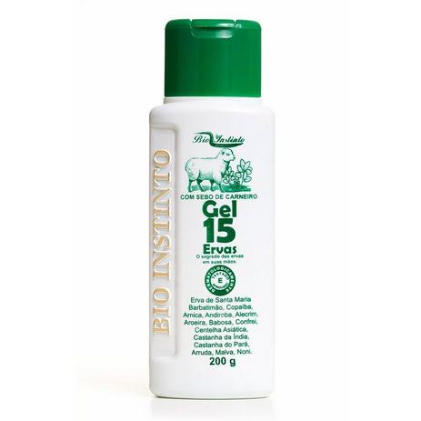 Bio Instinto Gel Sebo de carneiro com 15 Ervas 200g Menor preço em Bio Instinto Gel Sebo de carneiro com 15 Ervas 200g