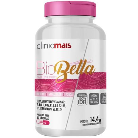Biobella Cabelos e Unhas Chá Mais 30 cápsulas Menor preço em Biobella Cabelos e Unhas Chá Mais 30 cápsulas