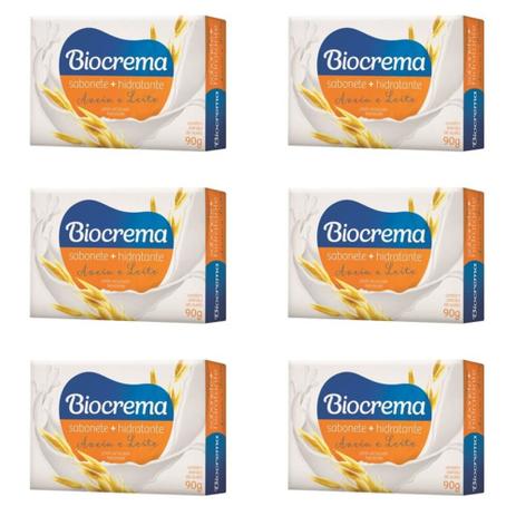 Biocrema Aveia E Leite Sabonete 90g (Kit C/06) Menor preço em Biocrema Aveia E Leite Sabonete 90g (Kit C/06)