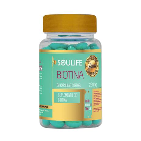 Biotina 250mg - 150 Cáps - Soulife Menor preço em Biotina 250mg - 150 Cáps - Soulife