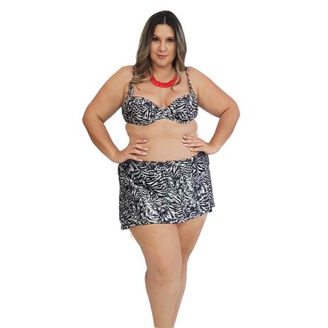 biquíni com saia embutida plus size