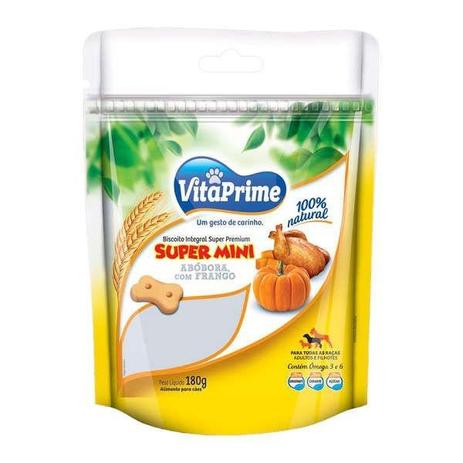 Biscoito Cachorro Integral Abóbora e Frango Mini VitalPrime 180g Menor preço em Biscoito Cachorro Integral Abóbora e Frango Mini VitalPrime 180g