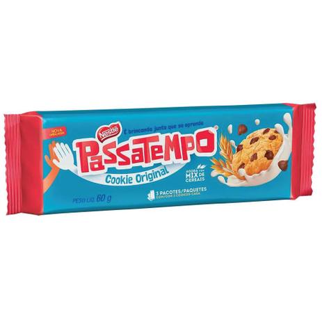 Biscoito Cookies Gotas de Chocolate 60g - Passatempo - Nestlé Menor preço em Biscoito Cookies Gotas de Chocolate 60g - Passatempo - Nestlé