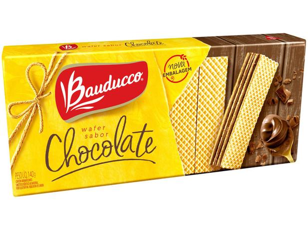 Biscoito Recheado Chocolate Wafer Bauducco 140g Menor preço em Biscoito Recheado Chocolate Wafer Bauducco 140g