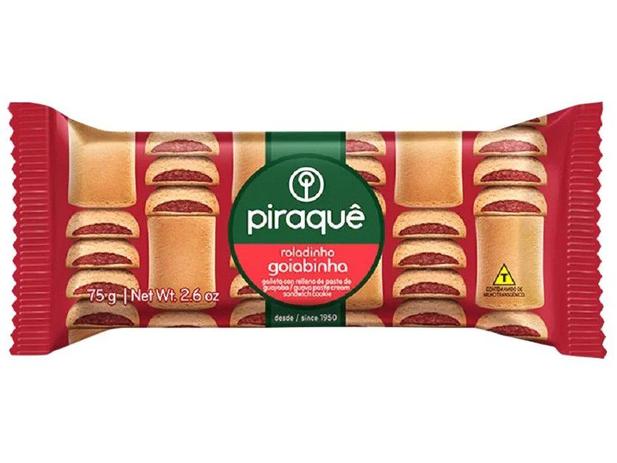 Biscoito Recheado Goiaba Roladinho Goiabinha - Piraquê 75g Menor preço em Biscoito Recheado Goiaba Roladinho Goiabinha - Piraquê 75g