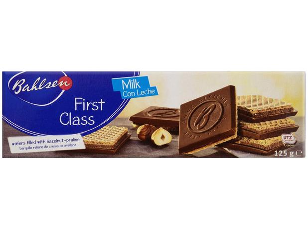 Biscoito Wafer Recheado Avelã First Class - Bahlsen 125g Menor preço em Biscoito Wafer Recheado Avelã First Class - Bahlsen 125g