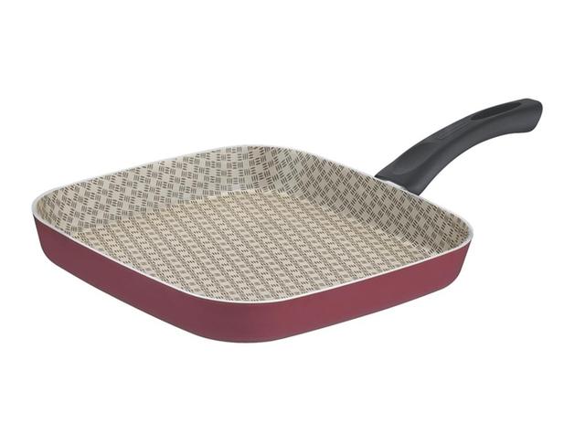 Bistequeira lisa 28cm paris vermelho aluminio com revestimento antiaderente tramontina Menor preço em Bistequeira lisa 28cm paris vermelho aluminio com revestimento antiaderente tramontina