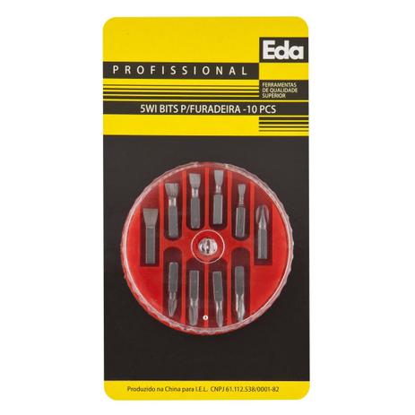 Bits P/Parafusadeira JG C/10 PÇS 5WI EDA Menor preço em Bits P/Parafusadeira JG C/10 PÇS 5WI EDA