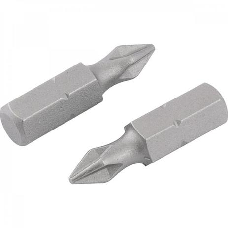 Bits/ponteira fenda cruzada (phillips) S2 encaixe 1/4” nº 2 1/4” x 25 mm com 2 peças Vonder Menor preço em Bits/ponteira fenda cruzada (phillips) S2 encaixe 1/4” nº 2 1/4” x 25 mm com 2 peças Vonder