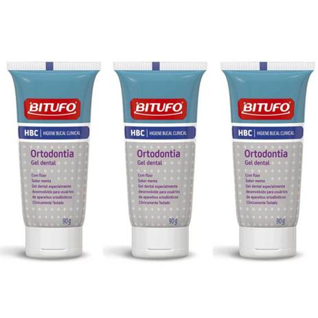 Bitufo Clinical Creme Dental Ortodontia 90g (Kit C/03) Menor preço em Bitufo Clinical Creme Dental Ortodontia 90g (Kit C/03)