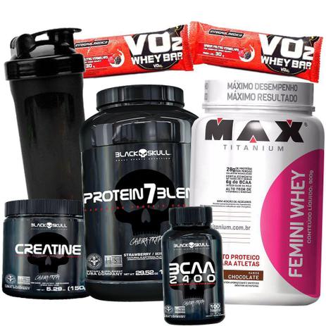 Black Skull Max Whey Protein 7 Blend Isolado Hidrolisado Femini Whey 900g Concentrado Creatina Bcaa Menor preço em Black Skull Max Whey Protein 7 Blend Isolado Hidrolisado Femini Whey 900g Concentrado Creatina Bcaa