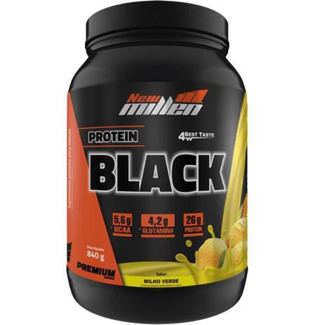 Black whey protein (840g) sabor milho verde - new millen Menor preço em Black whey protein (840g) sabor milho verde - new millen