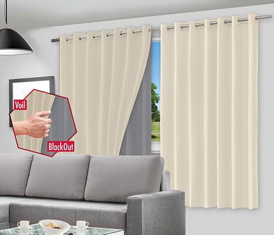 Blackout para Varão Dupla Face 280x180cm Ilhós Vida Pratika Bege Menor preço em Blackout para Varão Dupla Face 280x180cm Ilhós Vida Pratika Bege