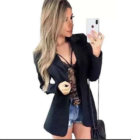 Blazer Feminino Max Acinturado Sobretudo Longo Neoprene Luxo - Prestige Moda é boa?
