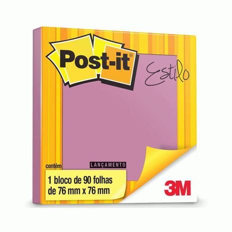 Bloco Adesivo Post-it 3M 654 76x76mm Lilás Menor preço em Bloco Adesivo Post-it 3M 654 76x76mm Lilás