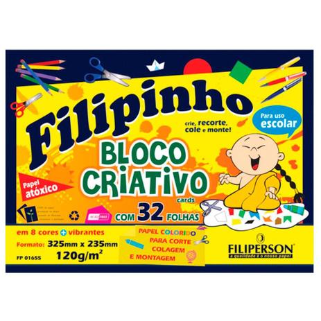 Bloco criativo colorido - Filiperson Menor preço em Bloco criativo colorido - Filiperson