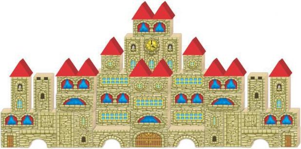 Blocos de madeira castelo Clearance