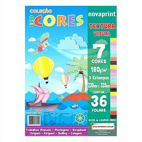 Bloco de Papel EcoCores Textura Visual 36 Folhas ECCVT0001-Novaprint Menor preço em Bloco de Papel EcoCores Textura Visual 36 Folhas ECCVT0001-Novaprint