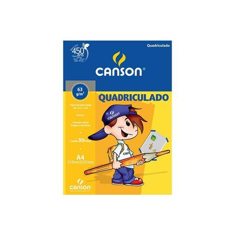 Bloco De Papel Escolar Quadriculado 30 Folhas Canson 63g A4 Menor preço em Bloco De Papel Escolar Quadriculado 30 Folhas Canson 63g A4