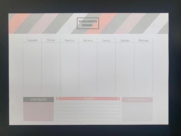 Bloco Planner 30 Folhas Planejamento Semanal - HA82811 - Interponte Menor preço em Bloco Planner 30 Folhas Planejamento Semanal - HA82811 - Interponte