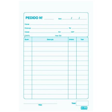 Bloco Talão de Pedido1/32 105X146mm 50Fls Un - Tilibra Menor preço em Bloco Talão de Pedido1/32 105X146mm 50Fls Un - Tilibra