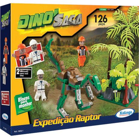 Blocos de Montar 126 Peças Dino Saga Expedição Raptor 0652.1 Xalingo Menor preço em Blocos de Montar 126 Peças Dino Saga Expedição Raptor 0652.1 Xalingo