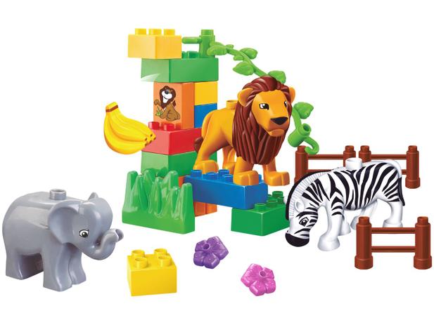 Blocos de Montar 25 Peças Big Blocks Safari Feliz - 2610 BeeMe Toys Menor preço em Blocos de Montar 25 Peças Big Blocks Safari Feliz - 2610 BeeMe Toys