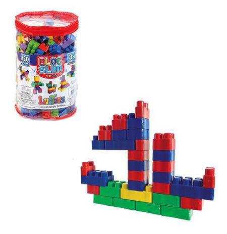 Blocos de montar bloc slim colors com 350 pecas na bolsa - Luctoys Menor preço em Blocos de montar bloc slim colors com 350 pecas na bolsa - Luctoys