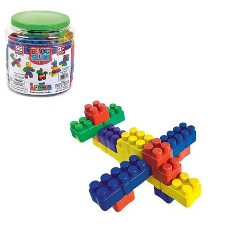 Blocos de montar bloc slim colors com 96 pecas no pote - Luctoys Menor preço em Blocos de montar bloc slim colors com 96 pecas no pote - Luctoys