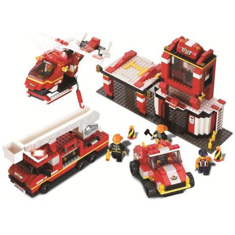 Blocos de Montar Bombeiros Caminhão 713 peças 06387 - Xalingo Menor preço em Blocos de Montar Bombeiros Caminhão 713 peças 06387 - Xalingo