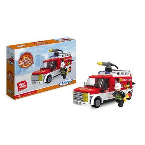 Blocos de Montar Bombeiros Caminhão - Xalingo Menor preço em Blocos de Montar Bombeiros Caminhão - Xalingo