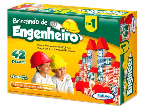 Blocos De Montar Brincando De Engenheiro 42 Peças - Xalingo Menor preço em Blocos De Montar Brincando De Engenheiro 42 Peças - Xalingo