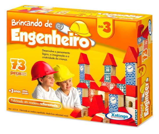 Blocos De Montar Brincando De Engenheiro 73 Peças - Xalingo Menor preço em Blocos De Montar Brincando De Engenheiro 73 Peças - Xalingo