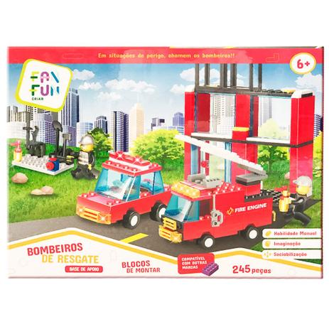 Blocos de Montar - Build Me Up - 245 Peças - Central de Bombeiros - FanFun - New toys é boa?