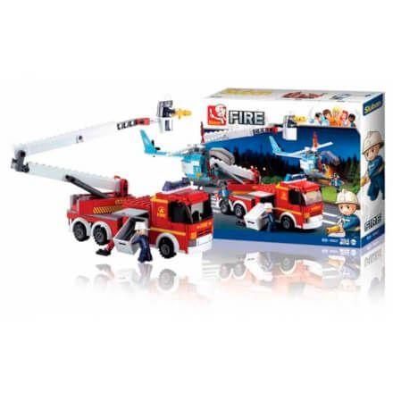 Blocos de Montar Caminhão Bombeiro Plataforma+Helicoptero - Multikids Menor preço em Blocos de Montar Caminhão Bombeiro Plataforma+Helicoptero - Multikids