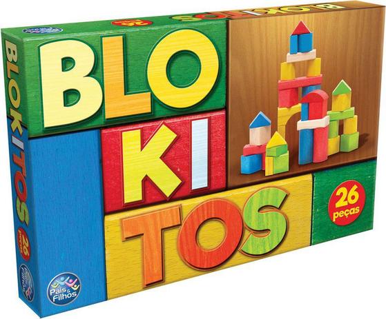 Blocos de Montar de Madeira Blokitos - Pais e Filhos Menor preço em Blocos de Montar de Madeira Blokitos - Pais e Filhos