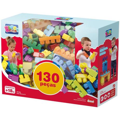 Blocos De Montar Grande Infantil Mais Blocos Blocolândia 130 Peças - Dismat Mk382 Menor preço em Blocos De Montar Grande Infantil Mais Blocos Blocolândia 130 Peças - Dismat Mk382