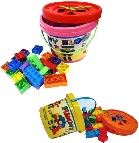Blocos de montar no balde funny blocks c/36 pçs fb008 - funny toys Menor preço em Blocos de montar no balde funny blocks c/36 pçs fb008 - funny toys