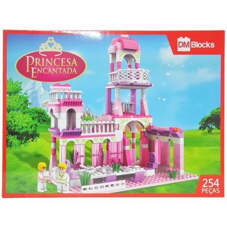 Blocos de Montar Princesa Encantada 254 Blocos - DM Blocks - Dmtoys Menor preço em Blocos de Montar Princesa Encantada 254 Blocos - DM Blocks - Dmtoys