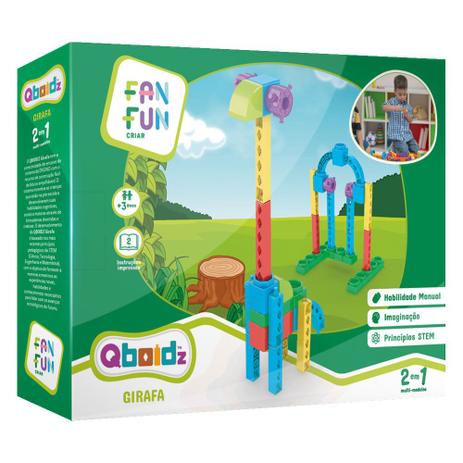 Blocos de Montar - Qboidz - Girafa - FanFun Menor preço em Blocos de Montar - Qboidz - Girafa - FanFun