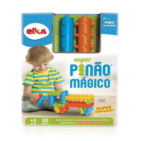 Blocos de Montar - Super Pinão Mágico - 30 Peças - Elka Menor preço em Blocos de Montar - Super Pinão Mágico - 30 Peças - Elka