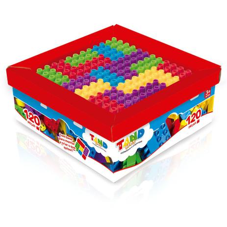 Blocos de Montar - Tand Kids - Super Caixa - 120 Peças - Toyster Menor preço em Blocos de Montar - Tand Kids - Super Caixa - 120 Peças - Toyster