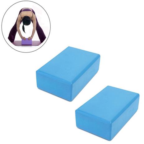 Blocos Pilates Yoga Ginastica Treinamento Eva Fitness Kit 2 Exercicio Azul - Braslu é boa?