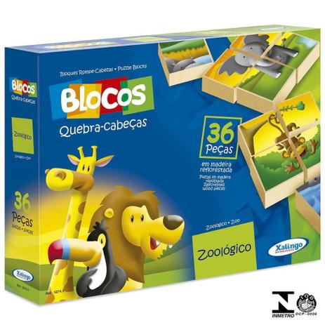 Blocos Quebra-Cabeças Zoologico Xalingo Menor preço em Blocos Quebra-Cabeças Zoologico Xalingo