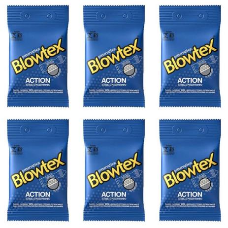 Blowtex Preservativo Premium Action C/3 (Kit C/06) Menor preço em Blowtex Preservativo Premium Action C/3 (Kit C/06)