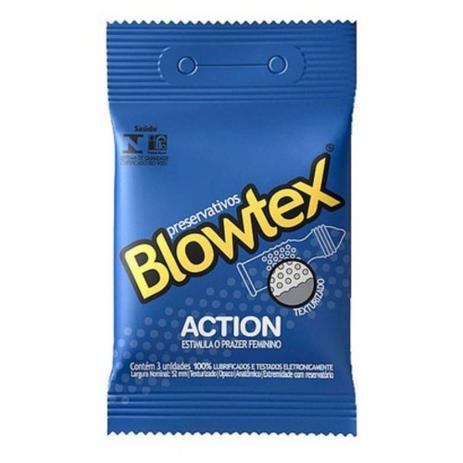 Blowtex Preservativo Premium Action C/3 Menor preço em Blowtex Preservativo Premium Action C/3