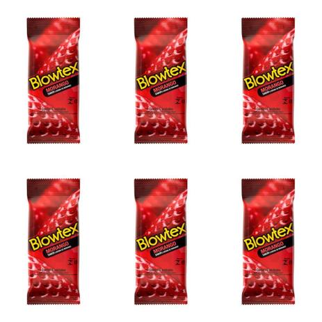 Blowtex Preservativo Sabor e Aroma Morango C/6 (Kit C/06) Menor preço em Blowtex Preservativo Sabor e Aroma Morango C/6 (Kit C/06)